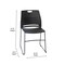 Flash Furniture Black Plastic Stack Chair with Steel Sled Base RUT-NC499A-BK-GG - alternate 8